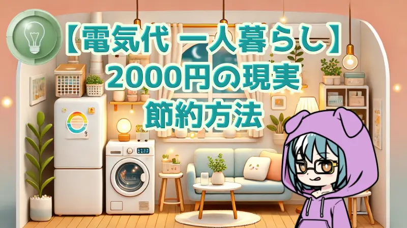 電気代 一人暮らし 2000円の現実と節約方法画像