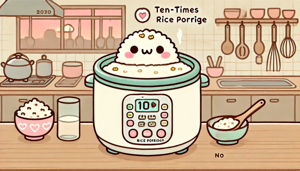 10倍粥を炊飯器のおかゆモードで作る方法画像