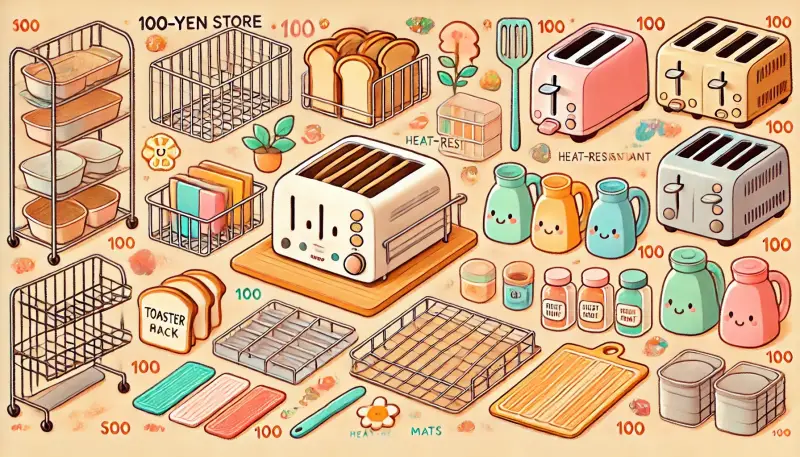 電子レンジの上にトースター|100均で設置