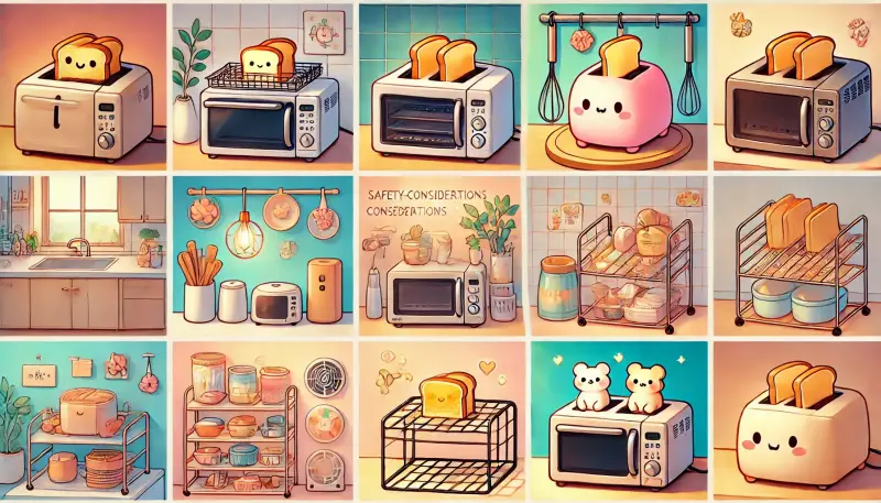 電子レンジの上にトースター|100均の活用